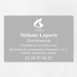 Plaque nutritionniste économique en PVC gravoply 30x20cm