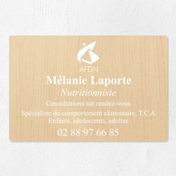Plaque nutritionniste économique en PVC gravoply 30x20cm