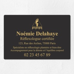 Plaque réflexologue économique en PVC gravoply 30x20cm