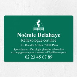Plaque réflexologue économique en PVC gravoply 30x20cm