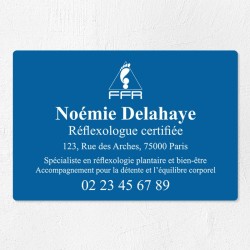 Plaque réflexologue économique en PVC gravoply 30x20cm