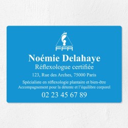 Plaque réflexologue économique en PVC gravoply 30x20cm