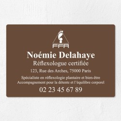 Plaque réflexologue économique en PVC gravoply 30x20cm