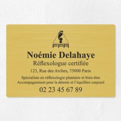 Plaque réflexologue économique en PVC gravoply 30x20cm