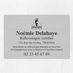 Plaque réflexologue économique en PVC gravoply 30x20cm