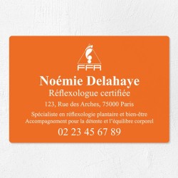 Plaque réflexologue économique en PVC gravoply 30x20cm