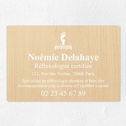 Plaque réflexologue économique en PVC gravoply 30x20cm