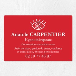 Plaque hypnothérapeute économique en PVC gravoply 30x20cm