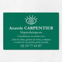 Plaque hypnothérapeute économique en PVC gravoply 30x20cm