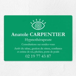 Plaque hypnothérapeute économique en PVC gravoply 30x20cm
