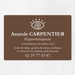 Plaque hypnothérapeute économique en PVC gravoply 30x20cm