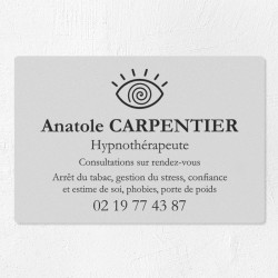Plaque hypnothérapeute économique en PVC gravoply 30x20cm