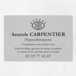 Plaque hypnothérapeute économique en PVC gravoply 30x20cm