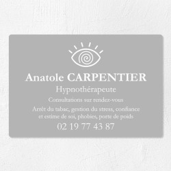 Plaque hypnothérapeute économique en PVC gravoply 30x20cm