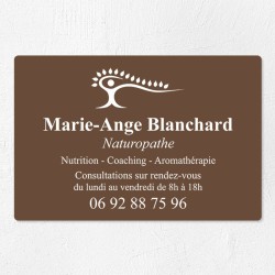 Plaque naturopathe économique en PVC gravoply 30x20cm