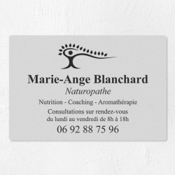 Plaque naturopathe économique en PVC gravoply 30x20cm