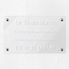 Plaque professionnelle en plexiglas transparent 25x15cm