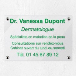 Plaque personnalisée en plexiglas transparent 30x20cm｜Plaque pro