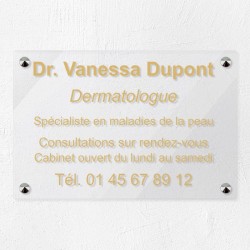 Plaque personnalisée en plexiglas transparent 30x20cm｜Plaque pro