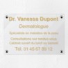 Plaque personnalisée en plexiglas transparent 30x20cm｜Plaque pro