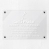 Plaque kiné personnalisée en plexiglas transparent 30x20cm