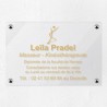 Plaque kiné personnalisée en plexiglas transparent 30x20cm