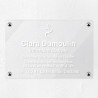 Plaque personnalisée en plexiglas transparent pour infirmière 30x20cm
