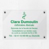 Plaque personnalisée en plexiglas transparent pour infirmière 30x20cm