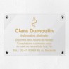Plaque personnalisée en plexiglas transparent pour infirmière 30x20cm