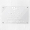Plaque psychologue en plexiglas transparent à personnaliser 30x20cm