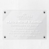 Plaque commissaire justice personnalisée en plexi transparent 30x20cm