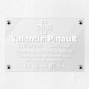 Plaque dentiste en plexiglas transparent 30x20cm