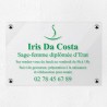 Plaque sage-femme en plexiglas transparent 30x20cm