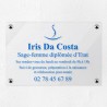 Plaque sage-femme en plexiglas transparent 30x20cm