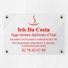 Plaque sage-femme en plexiglas transparent 30x20cm