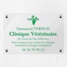 Plaque vétérinaire en plexiglas transparent 30x20cm