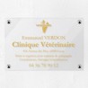 Plaque vétérinaire en plexiglas transparent 30x20cm