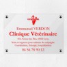 Plaque vétérinaire en plexiglas transparent 30x20cm