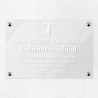 Plaque cabinet médical en plexiglas transparent 30x20cm