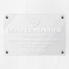 Plaque ostéopathe en plexiglas transparent 30x20cm