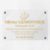 Plaque ostéopathe en plexiglas transparent 30x20cm