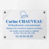 Plaque orthophoniste en plexiglas transparent 30x20cm