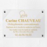 Plaque orthophoniste en plexiglas transparent 30x20cm