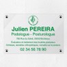 Plaque podologue en plexiglas transparent 30x20cm