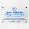 Plaque podologue en plexiglas transparent 30x20cm