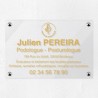 Plaque podologue en plexiglas transparent 30x20cm