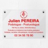 Plaque podologue en plexiglas transparent 30x20cm