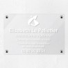 Plaque diététicien en plexiglas transparent 30x20cm