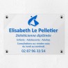 Plaque diététicien en plexiglas transparent 30x20cm