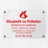 Plaque diététicien en plexiglas transparent 30x20cm